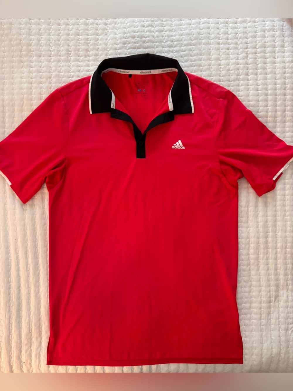Adidas red Climacool Performance golf polo - Size s